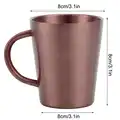 300ml Stainless Steel Coffee Mug Milk Cup Water Jup Double Walled Insulated Portable Home Office Coffee Beer Cup with Handle preview-3