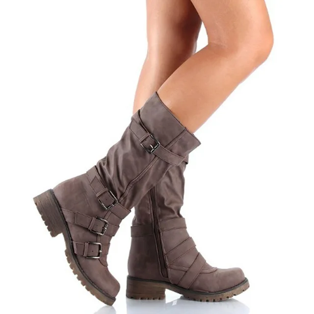 mid calf wedge boots for women