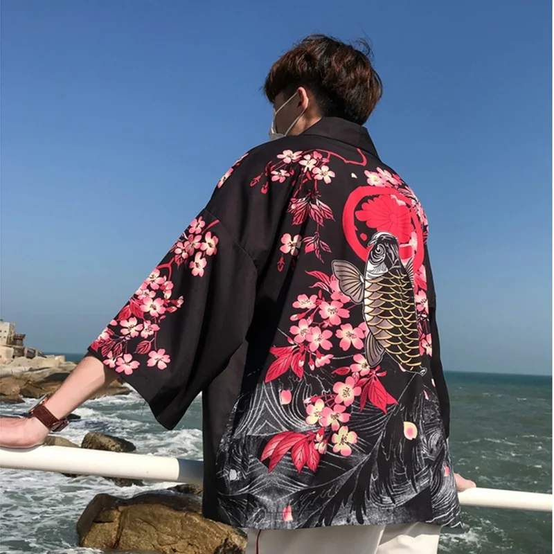 Japanese Kimono Cardigan Men Haori 