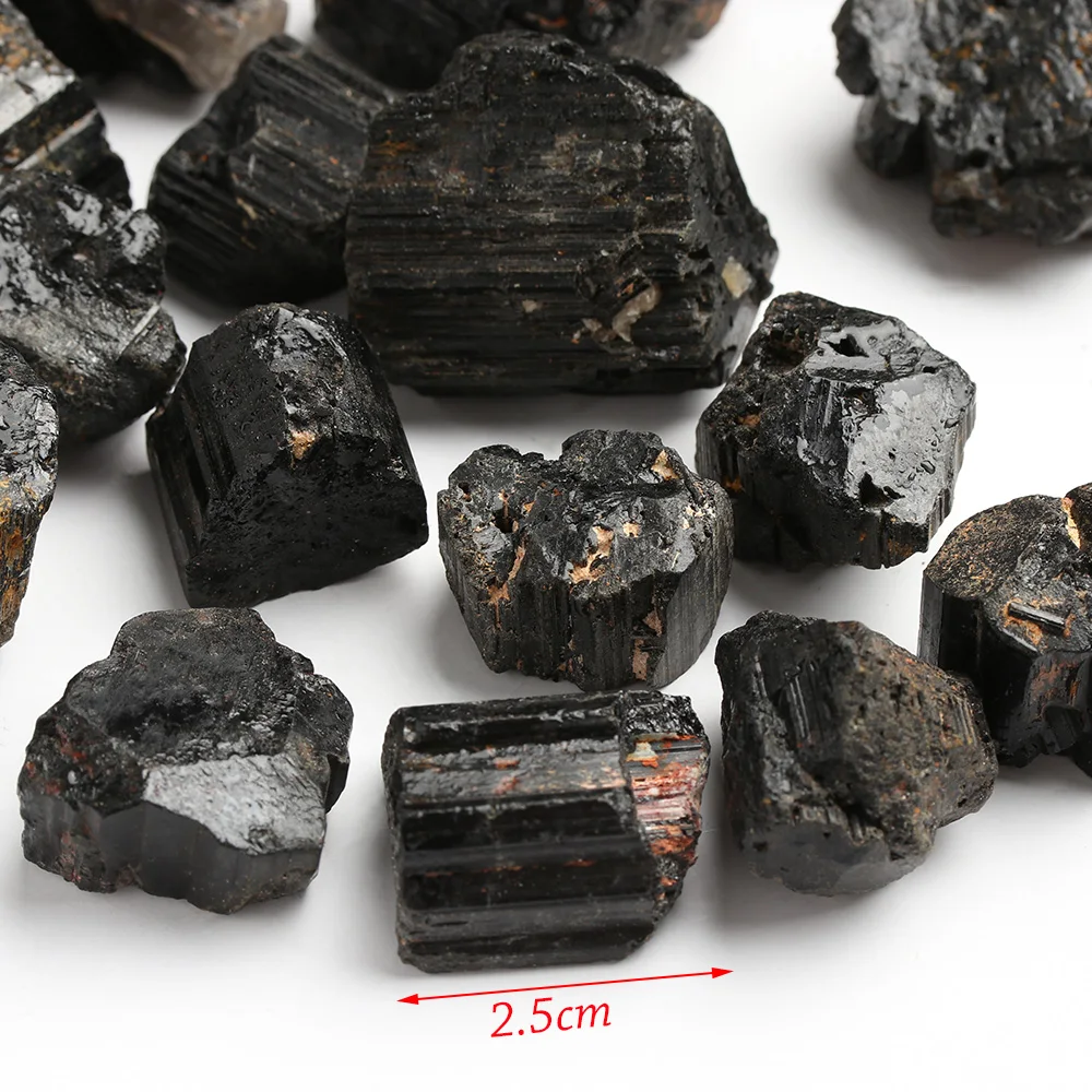 NEW Natural Black Tourmaline Crystal Rough Rock Mineral Specimen Healing Stone