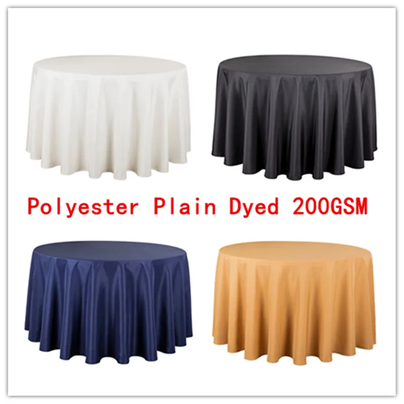 Plain Polyester Table Cloth Dinner Weddings Party Table Cover Cloth Rectangular