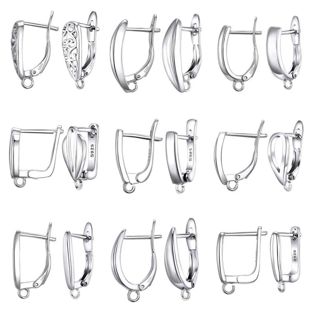 New  Arrivals 925 Sterling Silver Jewelry Findings Earrings Accessories DIY Handmade Ear Hooks Clasps Making Components-animated-img