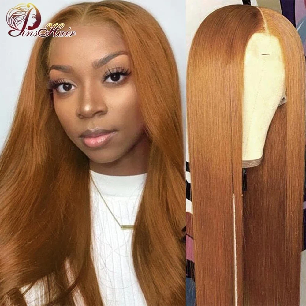 honey blonde straight lace front wig