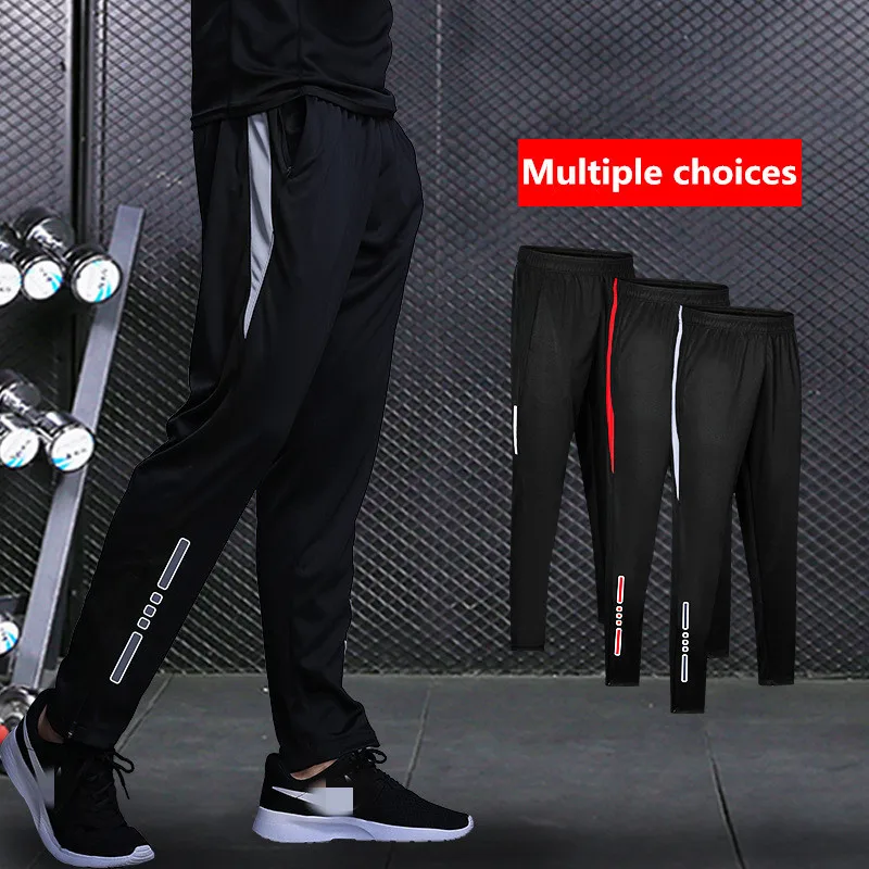 New Men Sports Running Pants Pockets 