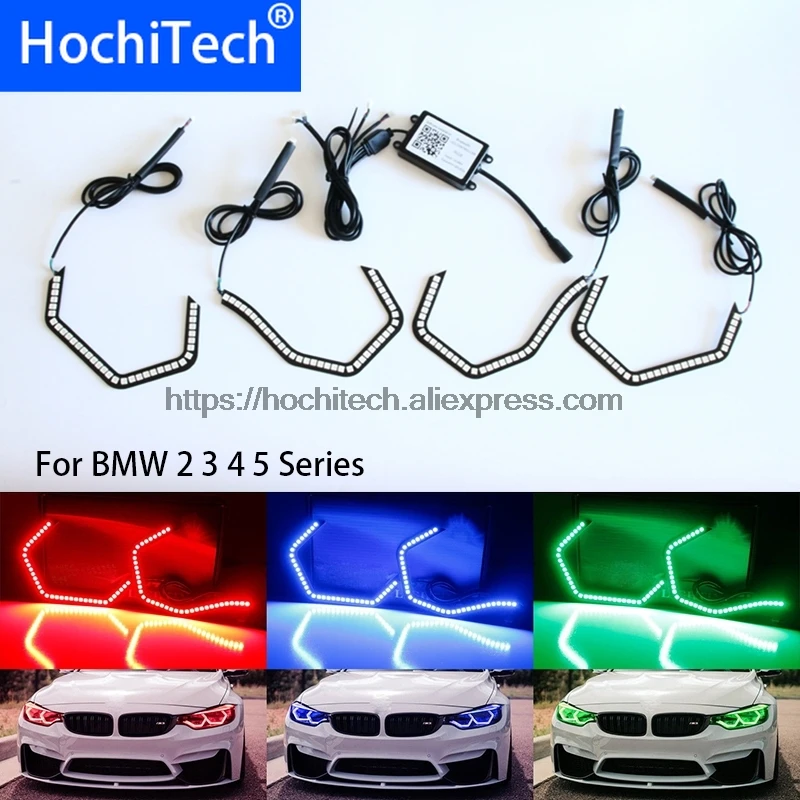 Αγορά Φώτα αυτοκινήτου  HochiTech WIFI RGB Multi-color Concept M4 Iconic  Style LED Angel Eye Kit for BMW 2 3 4 5 series F30 F32 F82 F80 M3 M4 M5