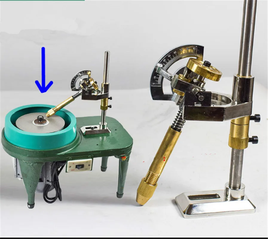 Jade Grinding Faceted Manipulator Gem Faceting Machine Jewel Angle Polisher  Fork 12/24/36/48/60/72/84/96 Index Wheels Handle