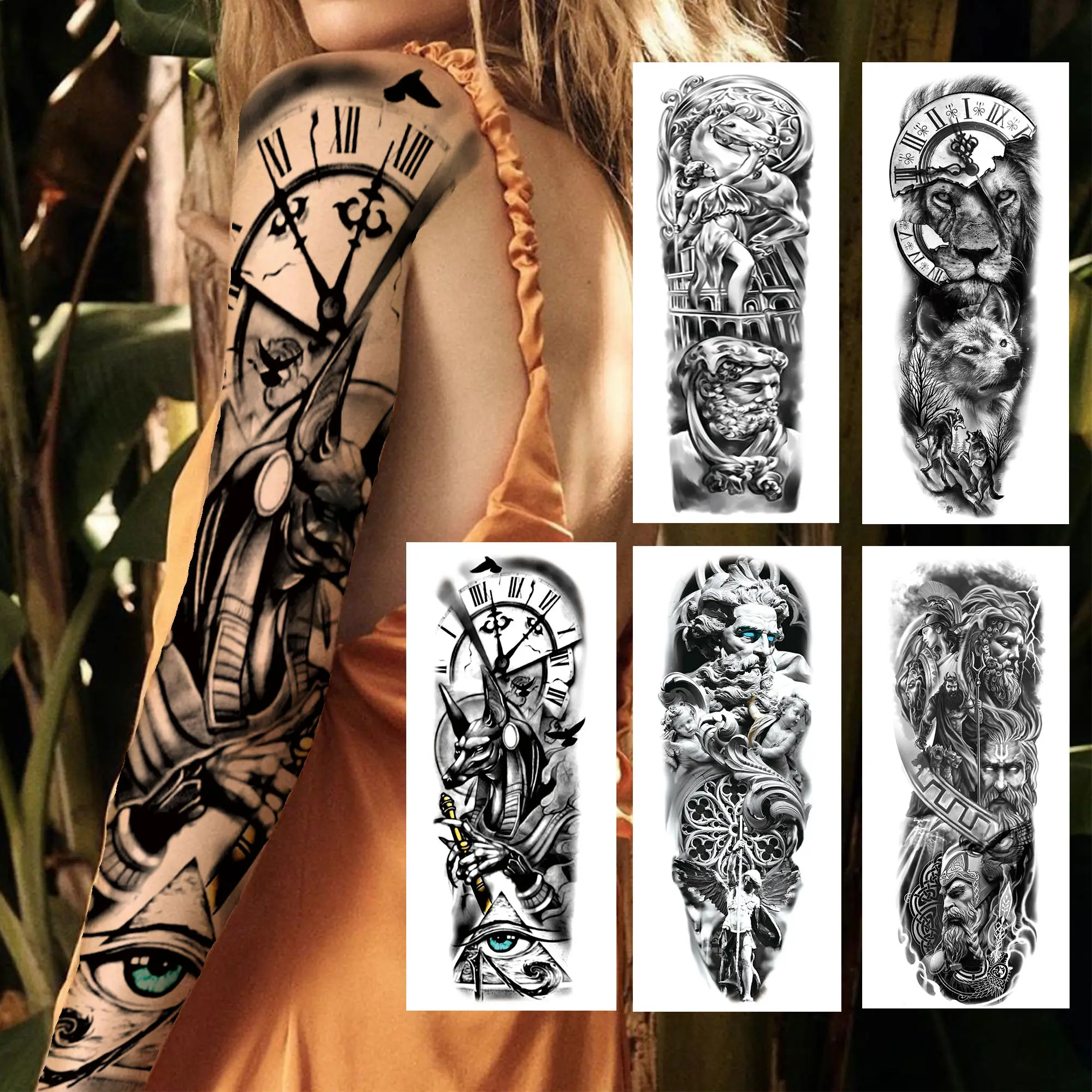Greek Roman Mythology Monsters Water Resistant Temporary Tattoo Set Fake  Body Art Collection - Color - Walmart.com