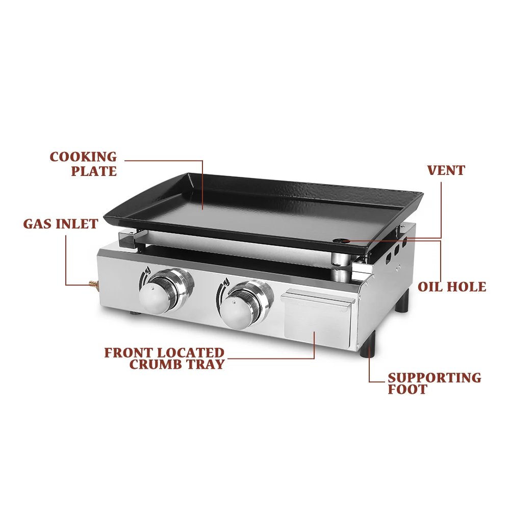 2 burner hot plate gas