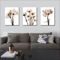 Plant Flower Tulip Canvas Painting with Frame Modern Simple Transparent Flower Poster Add Frame,, Printing, Home Living Room D preview-3