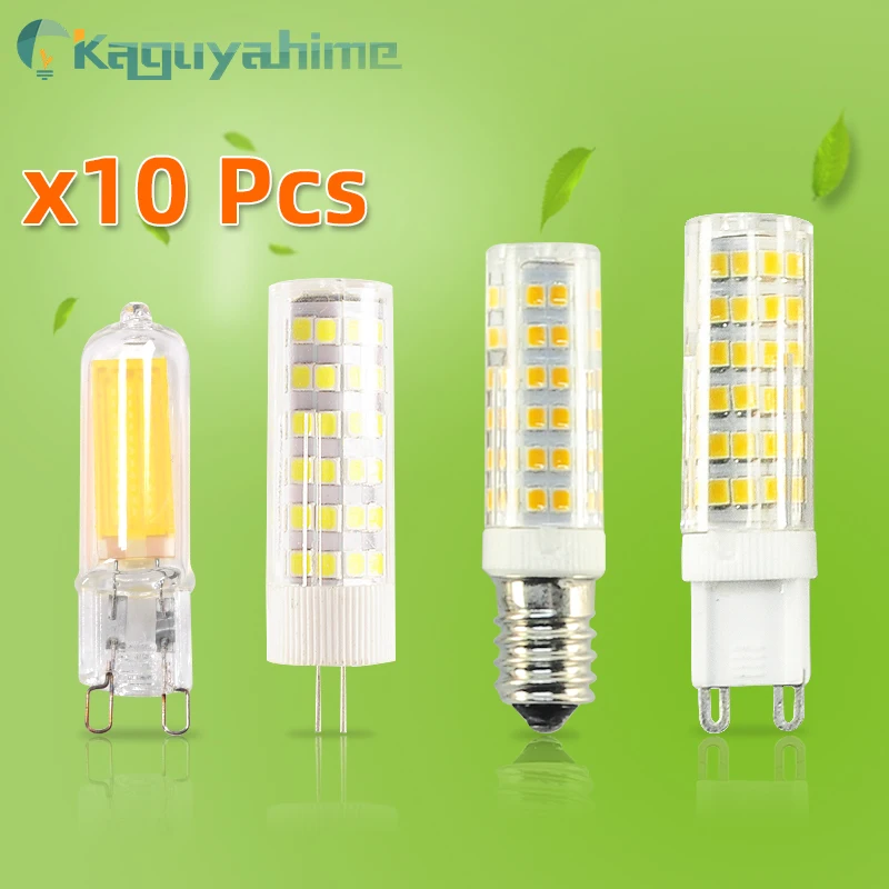 =(K)= 10PCS/LOT COB LED G9 E14 G4 Lamp Dimmable bulb 3w 5w 7w 9w DC 12V AC 220V Bulb G9 LED G4 COB Lamp Spotlight Chandelier