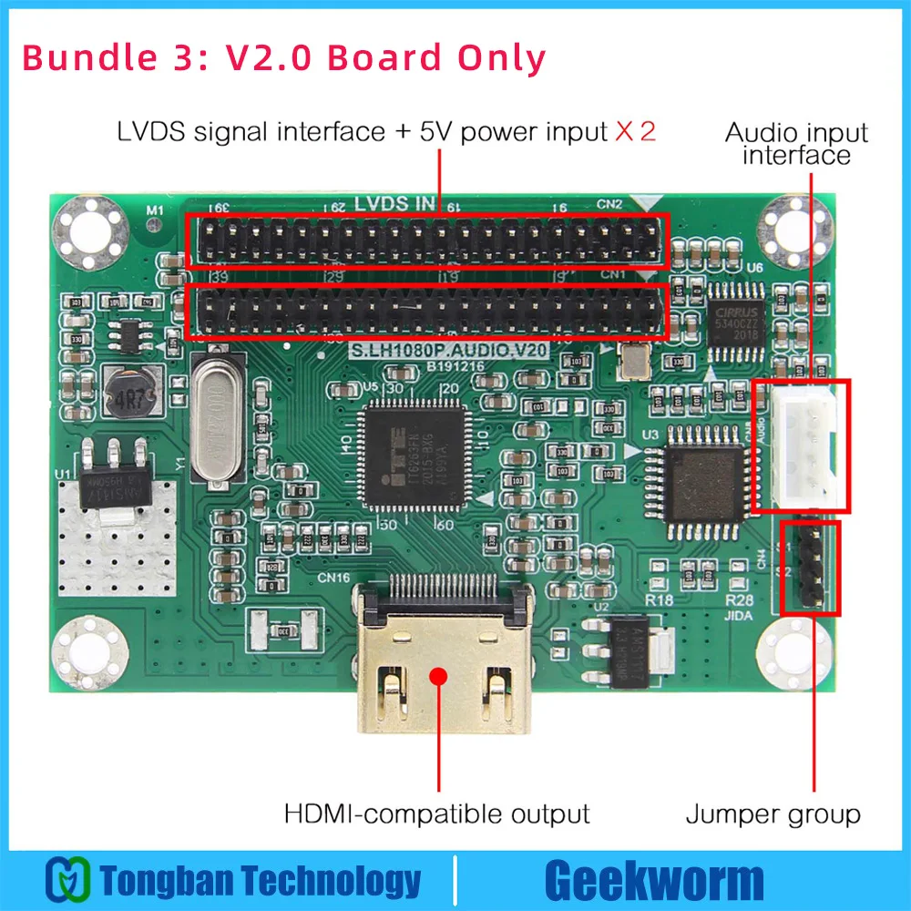 Geekworm LVDS Signal Distributor 1in-2out 1in-3out Adapter Board -  AliExpress