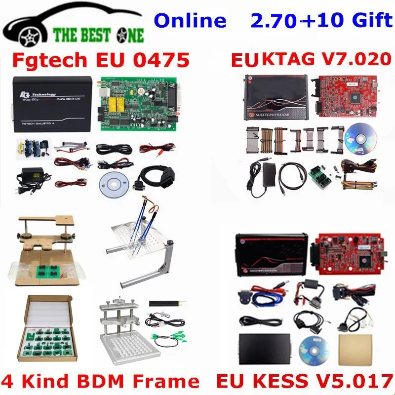 Αγορά Εργαλεία επισκευής αυτοκινήτου  Full Set ECU Programmer Online 2.80 EU  Red Kess V5.017+KTAG V7.020+0475 FGTECH Galletto 4+Metal LED BDM Frame  ChipTuning Tool