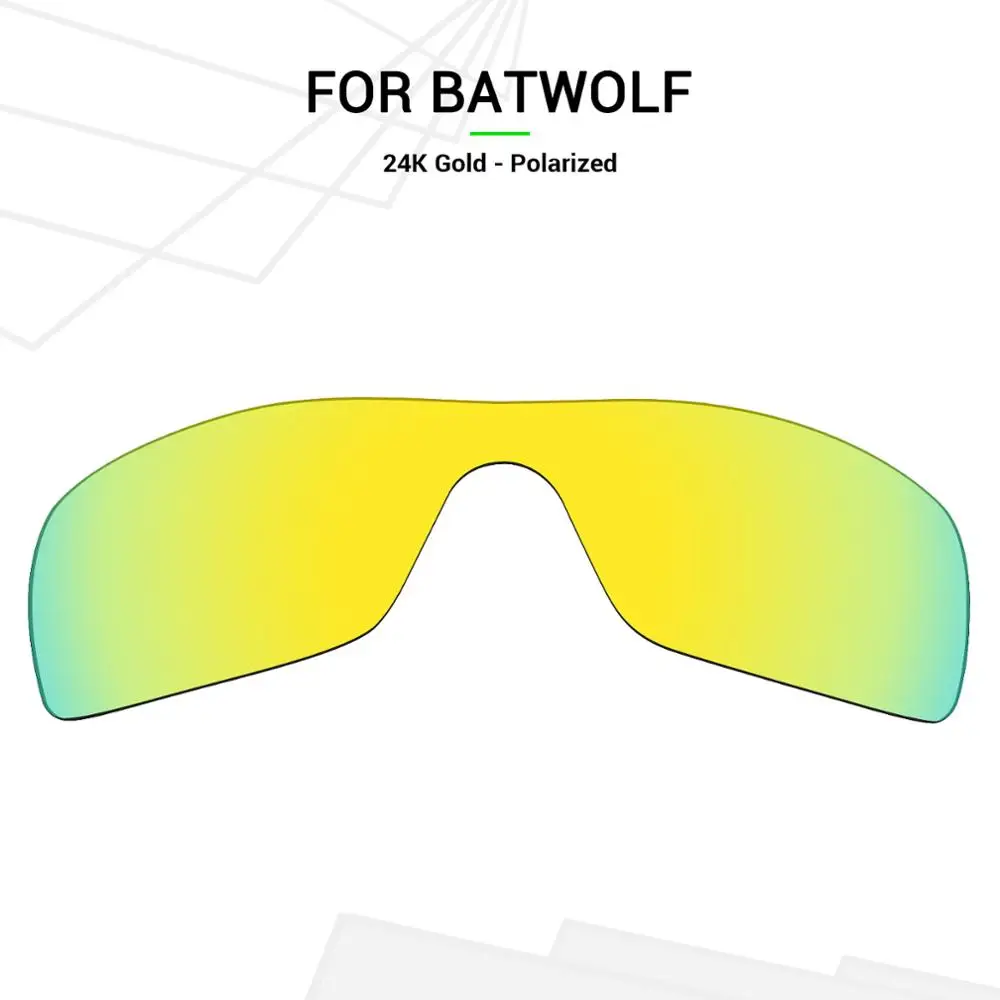 for-Oakley Batwolf Sunglasses 24K Gold