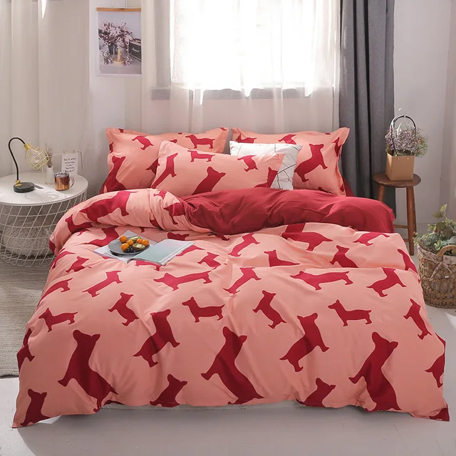 red nordic duvet cover