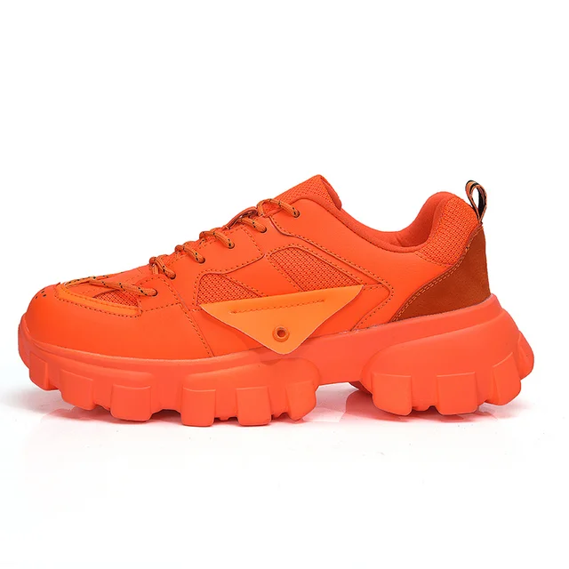 Orange platform trainers Clearance