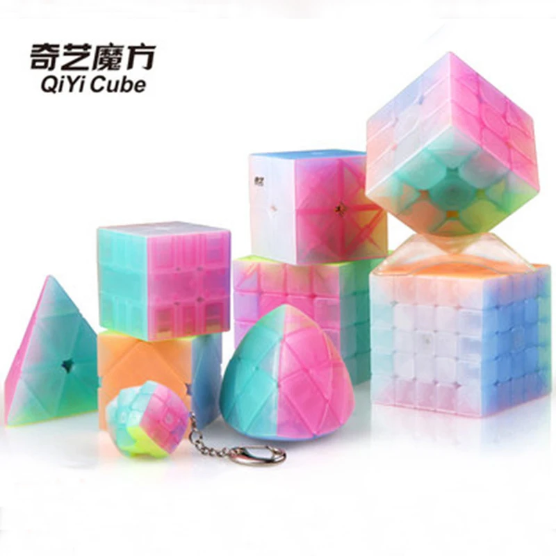 Qiyi Neon Edition Magic Cube Qidi 2x2 Warriors 3x3 Speed Cube Maple Leaves  lvy Education Toy for Children Cubo Magico Puzzle Toy