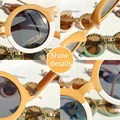 Children Boy Girl Cute Leopard Double Color Cartoon Bear Shape Round Sunglasses Kids Vintage Sunglasses UV400 Protection Classic preview-3