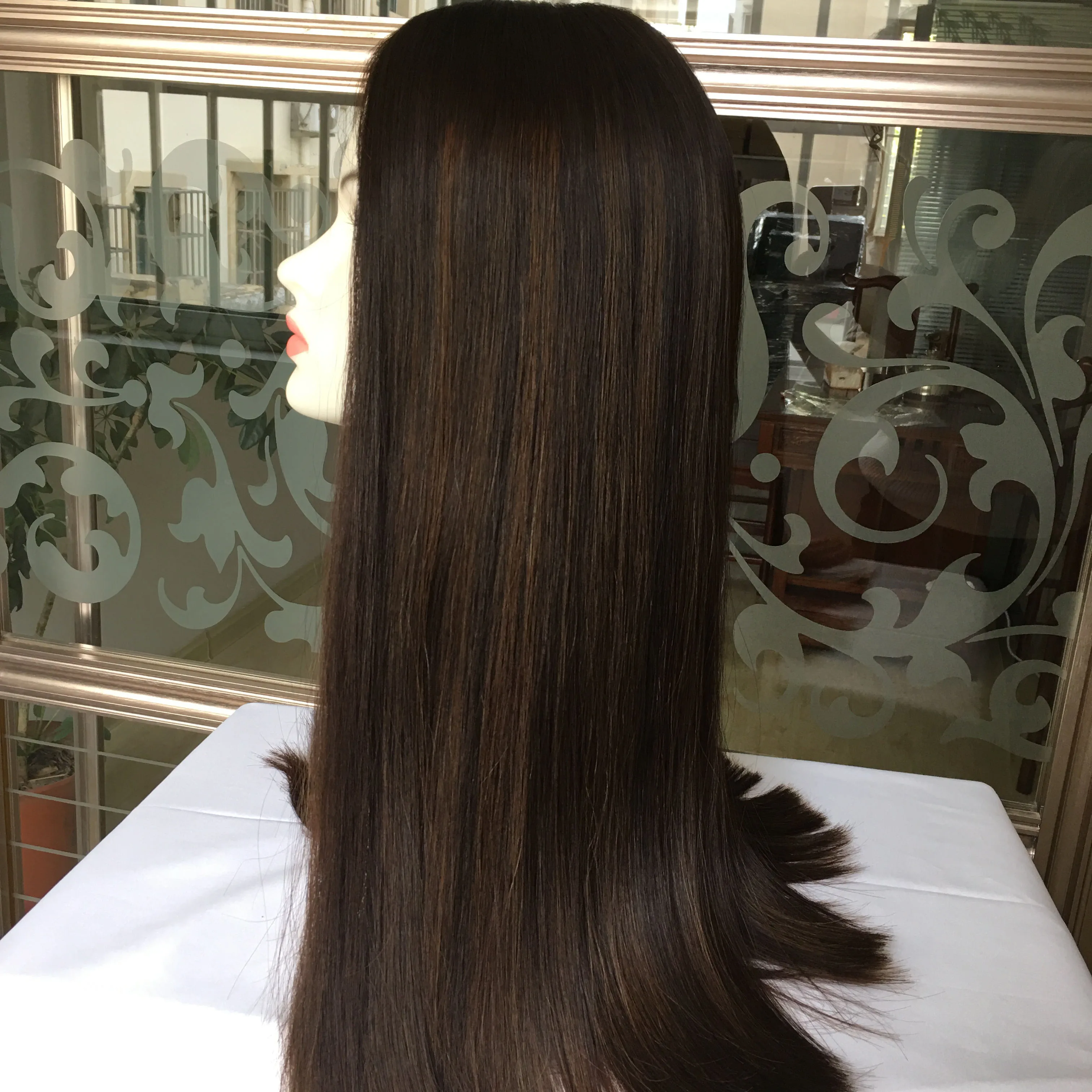 brown front lace wig