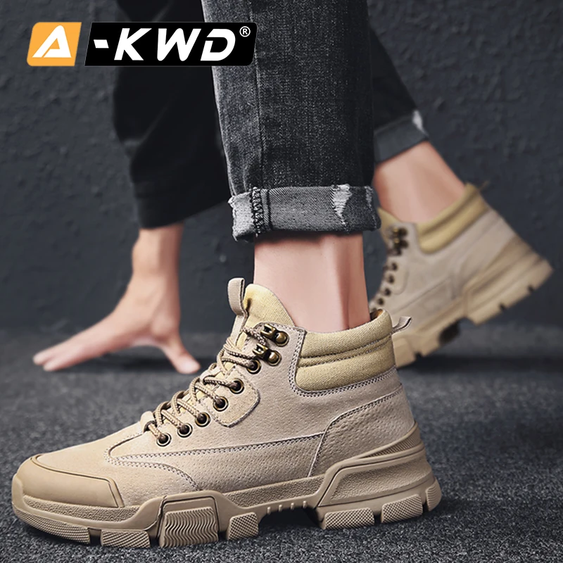 Fashion High Top Work Shoes Men Split 