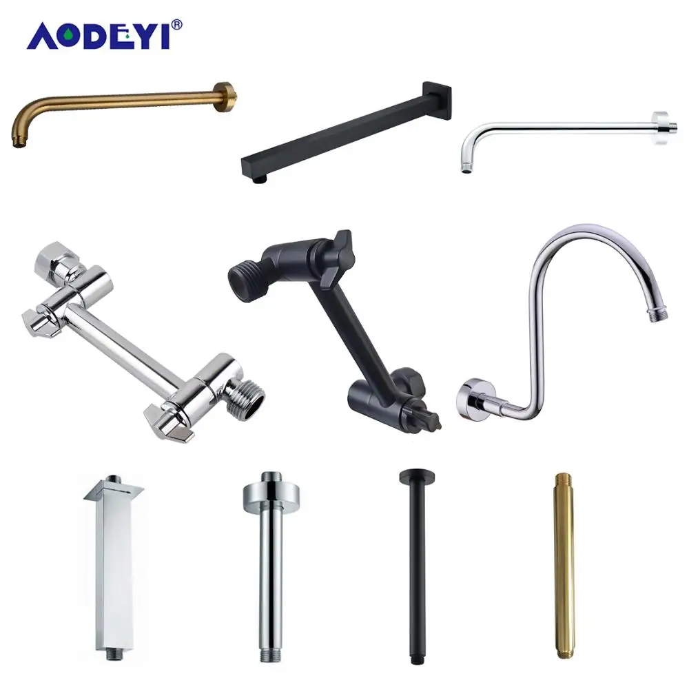 Купить Сантехника Brass Black Chrome G1/2 Shower Head Holder Arm