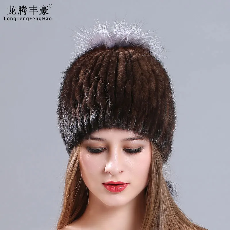 Winter Women'S Hat Real Mink Fur Hats 
