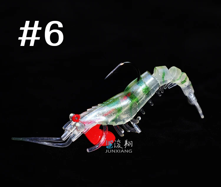 Multinode Shrimp Lures Sea Fishing with Luminous Prawns Soft Bait