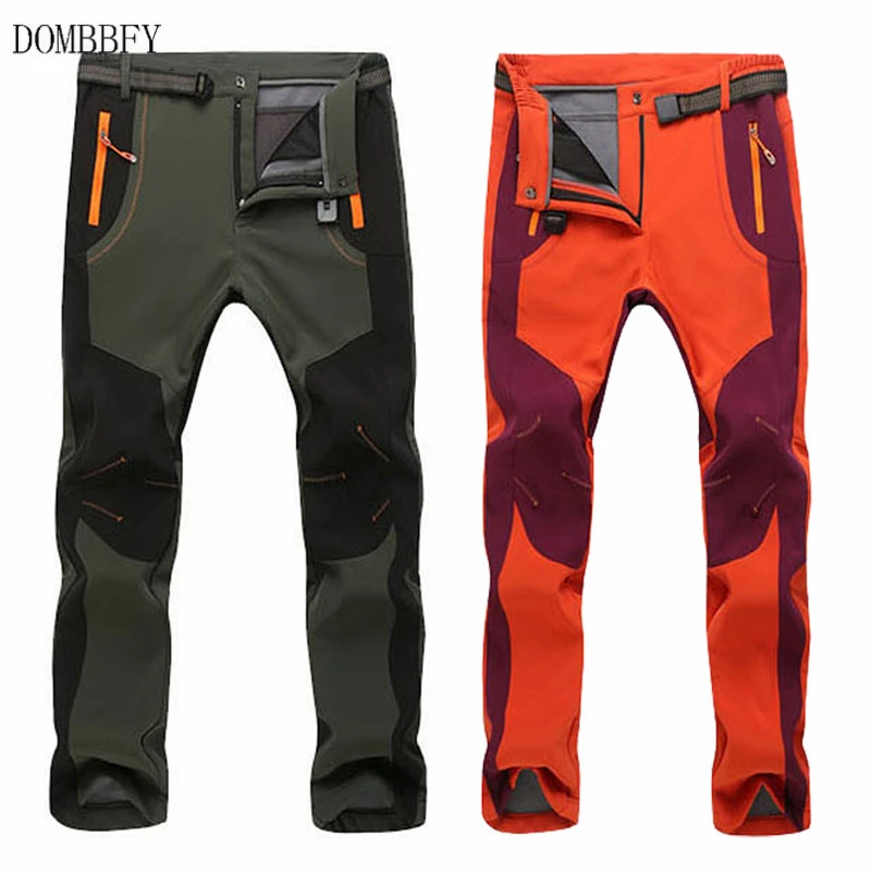 5XL Men's Warm Winter Snow Cargo Pants 