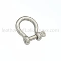 1 pcs Stainless Steel Carabiner D Bow Shackle Fob Key Ring Keychain Hook  Screw Joint Connector