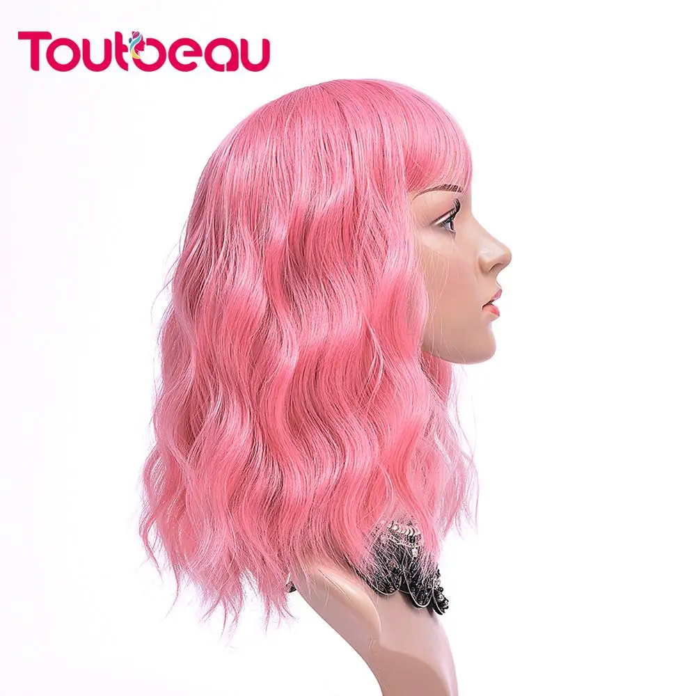 short pink wig