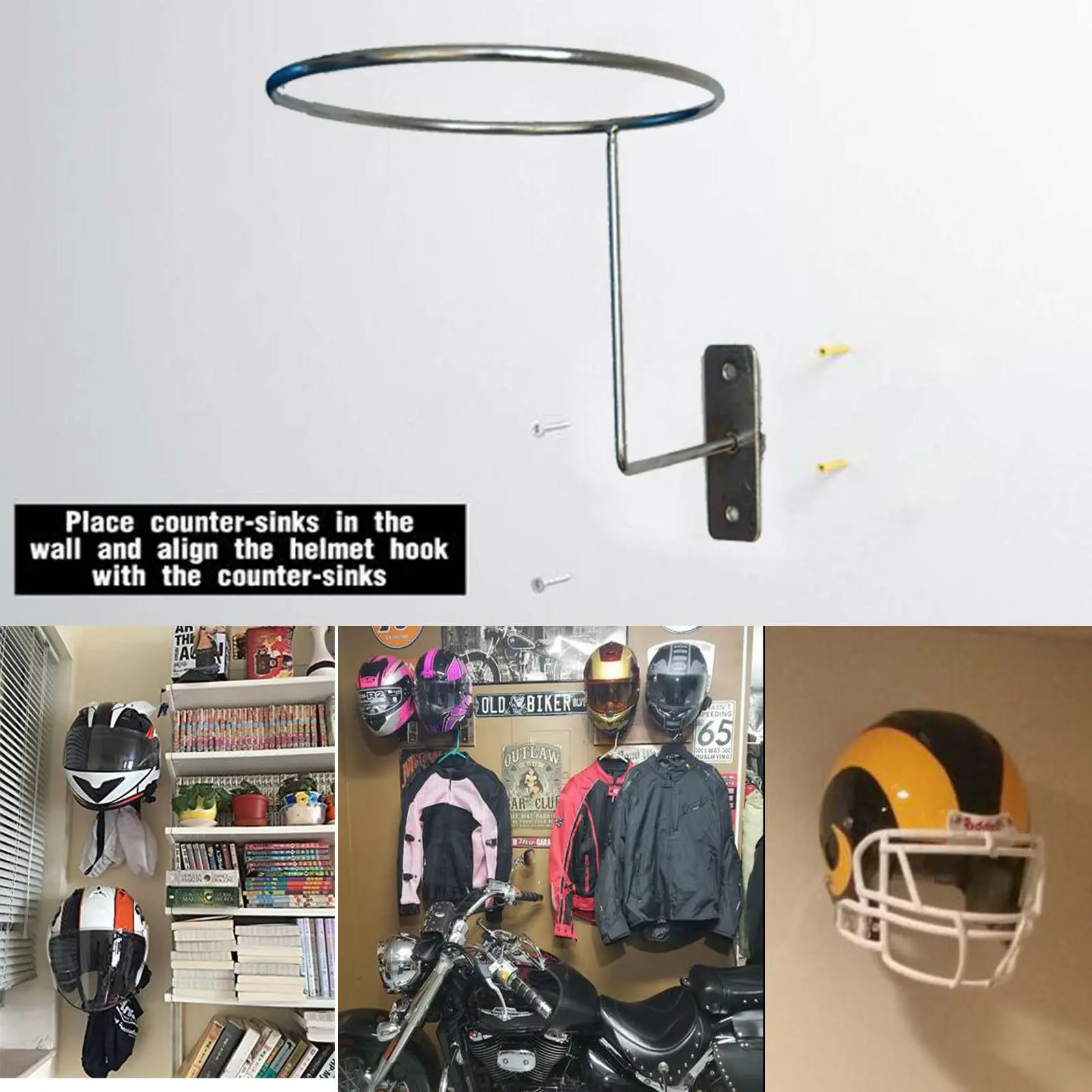 helmet display hook