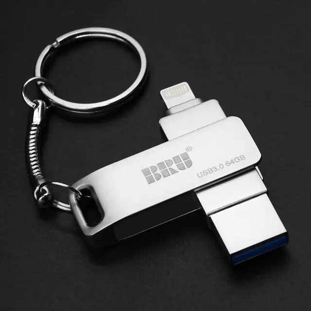 usb stick usb flash drive for iphone ipad pendrive 3.0 64gb usb 32gb 128gb 2 in 1 pen drive for ios external storage devices