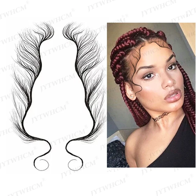 Hair Tattoo Stickers Creating The Seriously Real Baby Hairs Temporary  Hairline Sticker Curly Template Hair Edge Tattoo Sticker