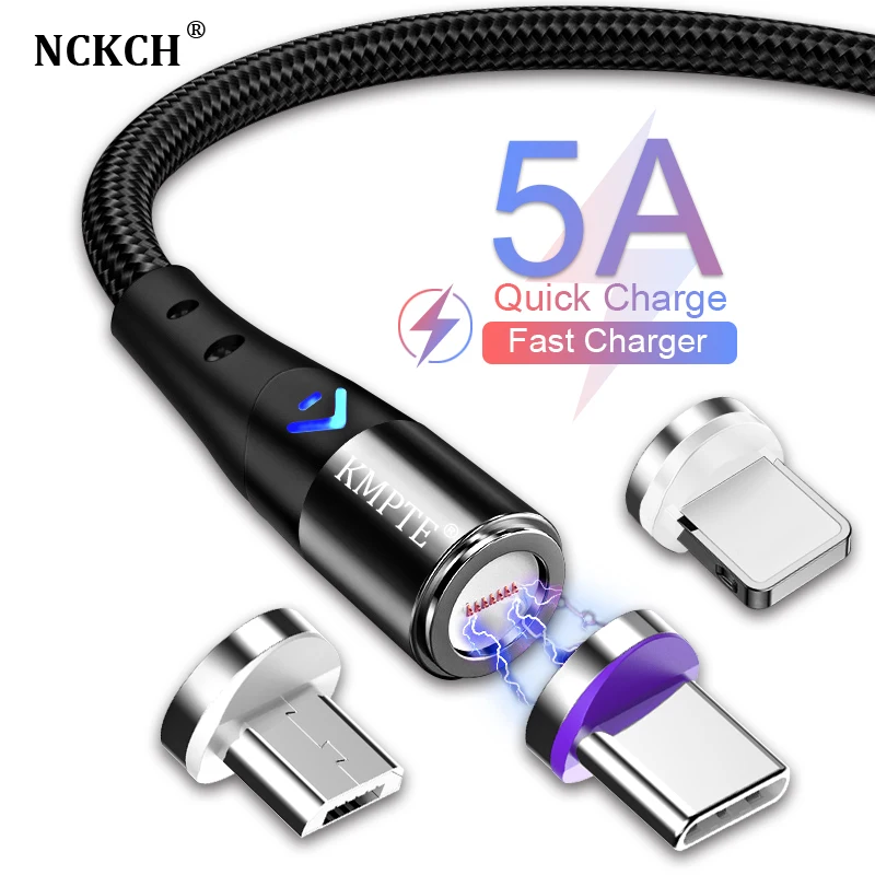 5A Magnetic Charging Micro usb Type C Cable For iPhone 13 12 11 Pro Max Samsung Xiaomi Huawei Fast Charging Mobile Phone charger