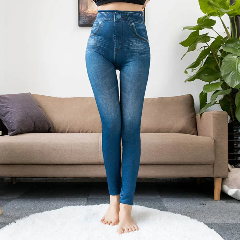 Acquistare Gonne e pantaloni | Hot Jeans for Women Denim Pants with Pocket  Pull Cashmere Body Imitation Cowboy Slim Leggings Women Fitness Plus Size  2020 New