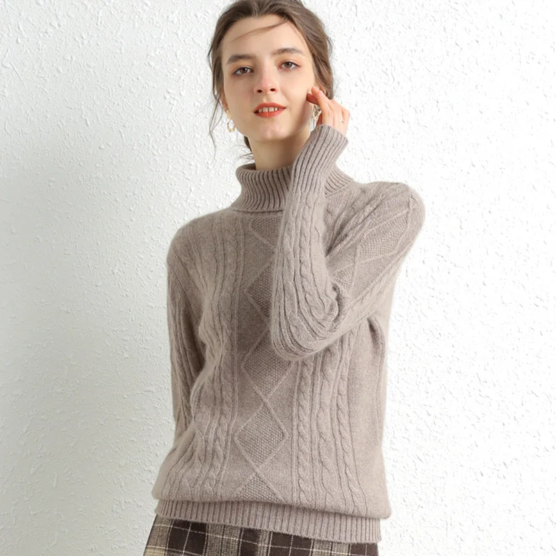 Merino Wool Cashmere Sweater Women 