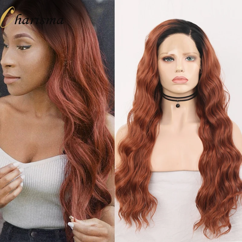 red and black ombre wig