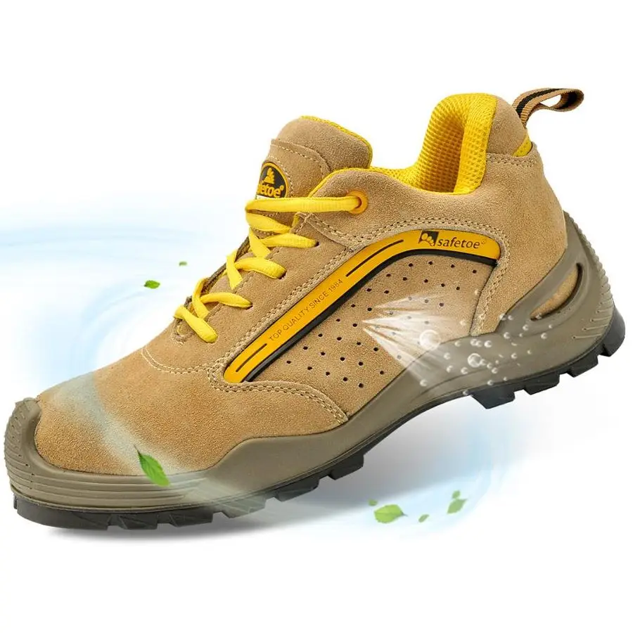 SAFETOE Mens Safety Shoes Breathable 