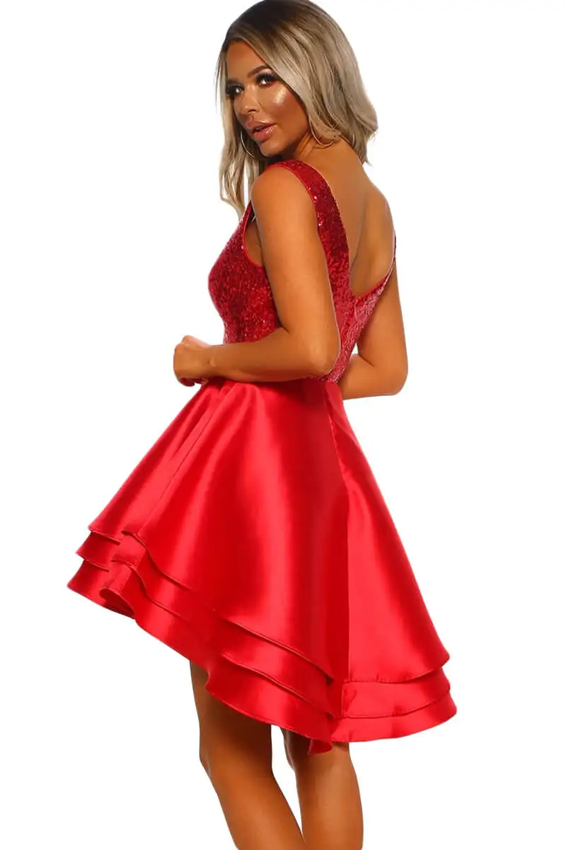 Plus Size Rose Gold Sequin Dress Sexy 