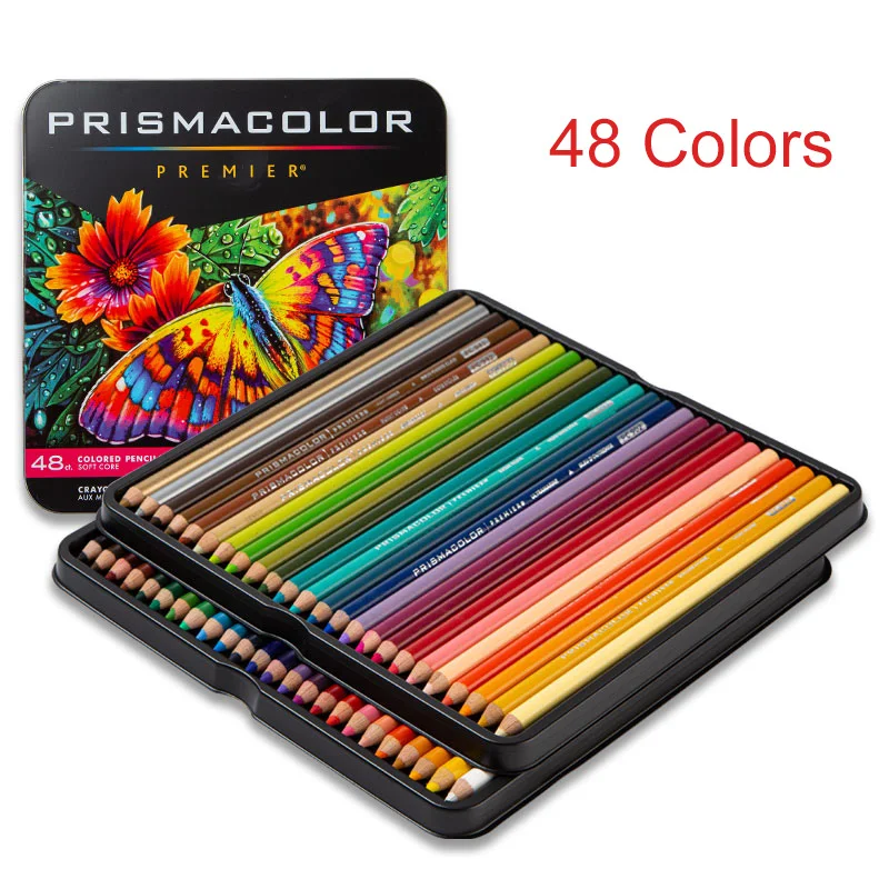 48 Pack Art Supplies for Drawing - New Soft Core Color Pencils Sketching Premier Colored Pencils Adult Coloring 