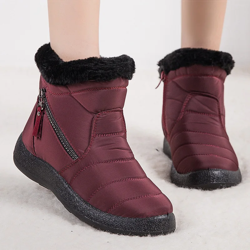 ladies zip up winter boots