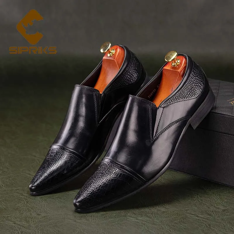 Sipriks Mens Cap Toe Shoes Genuine 