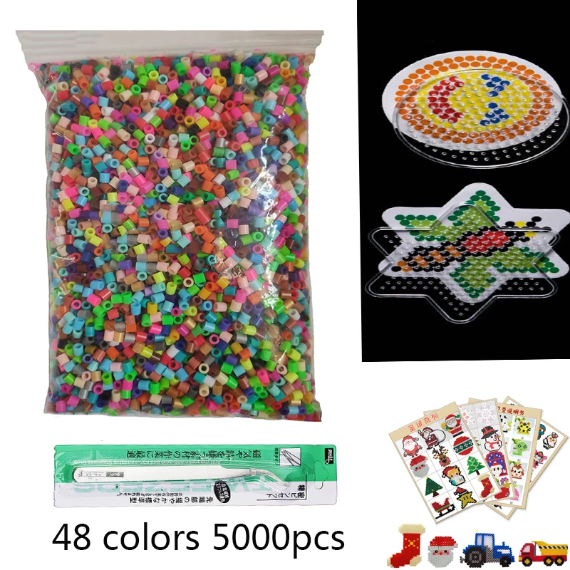 1000pcs 5mm EVA Hama/Perler Beads Toy DIY Handmaking Fuse Bead