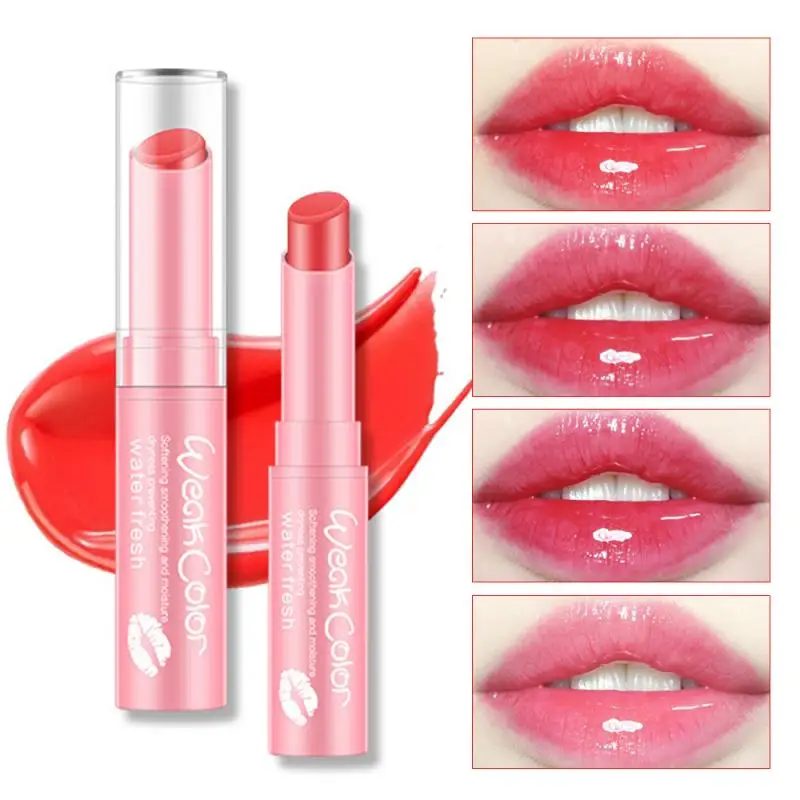 red pink lip gloss