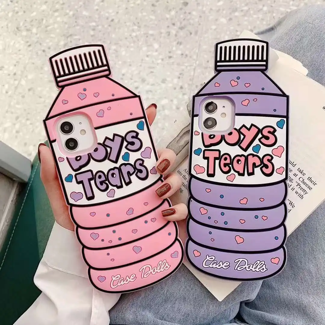 Cumpără Accesorii Pentru Telefoane Mobile 3d Boys Tears Water Bottle Case For Iphone Se 11 Pro X Xr Xs Max 8 7 6s 6plus Soft Silicone Phone Cover Funny Case