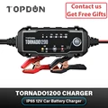 Topdon T1200 Car Battery Charger Tornado1200 T4000 6V 12V Automatic Lead Acid Lithium Charger IP65 Smart Battery Charger For Car preview-1
