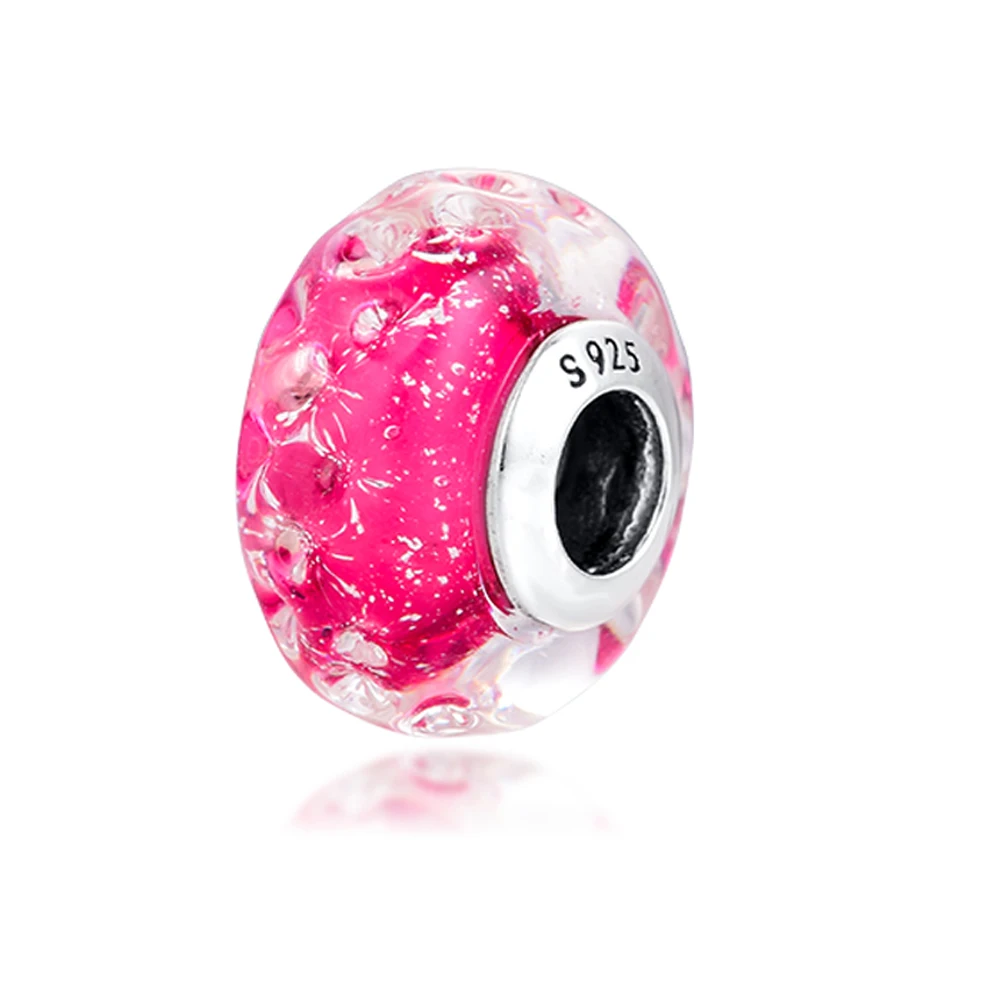 charm pandora murano rosa