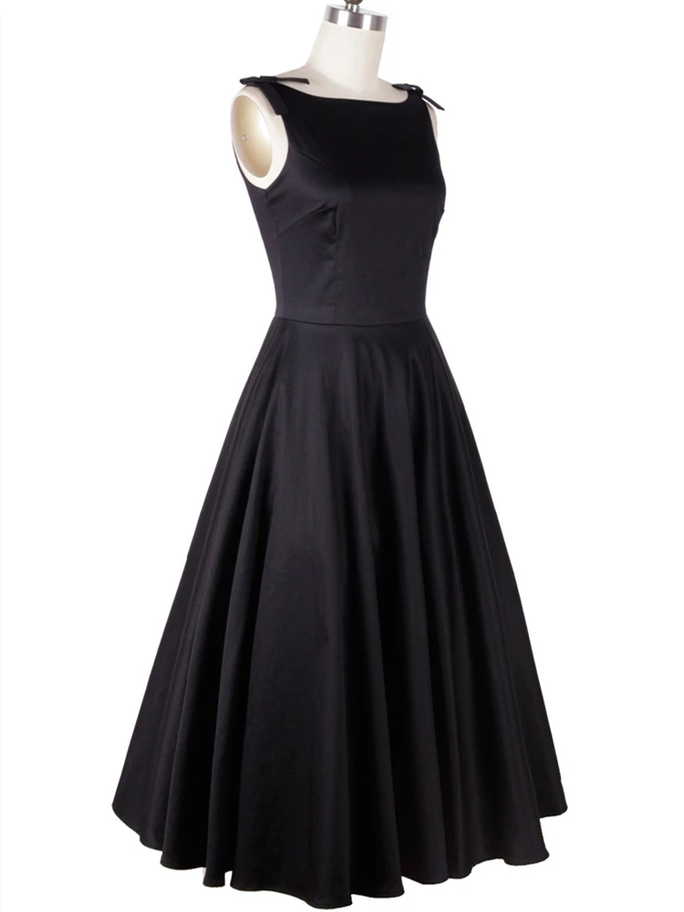 black 60s dress