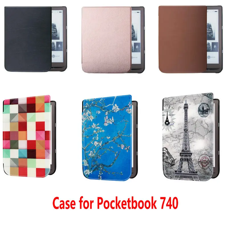 Stand Case for New 7.8 PocketBook InkPad Color 2/Pocketbook InkPad 4 - PU  Leather Sleeve Cover with Hand Strap/Auto Sleep/Wake - AliExpress