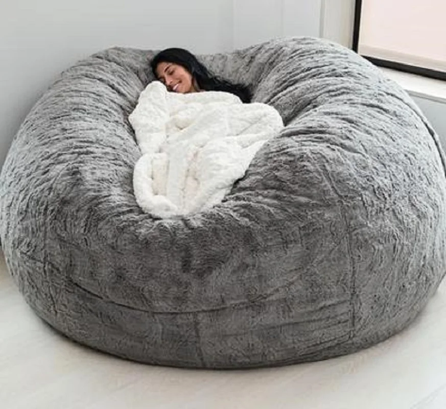 big round fluffy chair