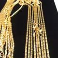 20pcs Silver/Gold plated Hollow Snake Chain Necklace Lobster clasp,22" L preview-2
